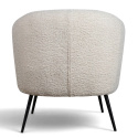 Poltrona \'Capri\' - Bianco/Boucl&eacute;