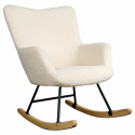 Sedia a dondolo \'Como\' - Bianco/Teddy