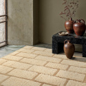 Tappeto Rya \'Leknes Handknitted Wool\' - Beige