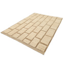 Tappeto Rya \'Leknes Handknitted Wool\' - Beige