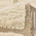 Tappeto Rya \'Leknes Handknitted Wool\' - Beige