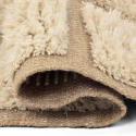 Tappeto Rya \'Leknes Handknitted Wool\' - Beige