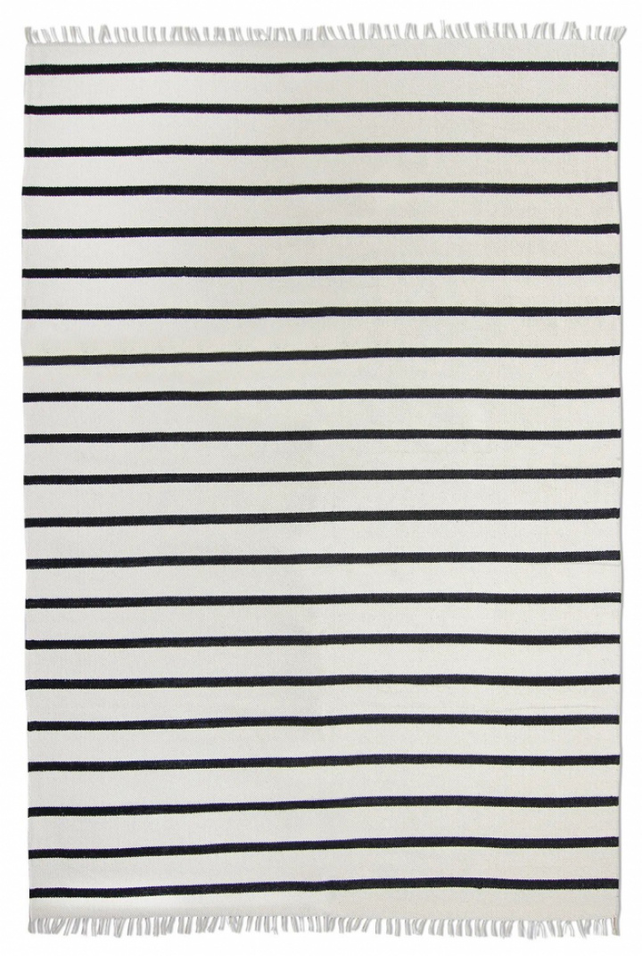 Tappeto in cotone \'Helle\' 160x230cm - Bianco/Nero nel gruppo Arredamento / Tappeti / Tappeti intrecciati presso Reforma (V10188074)