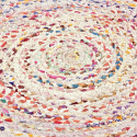 Tappeto rotondo \'Flätan\' 120cm - Bianco/Multi