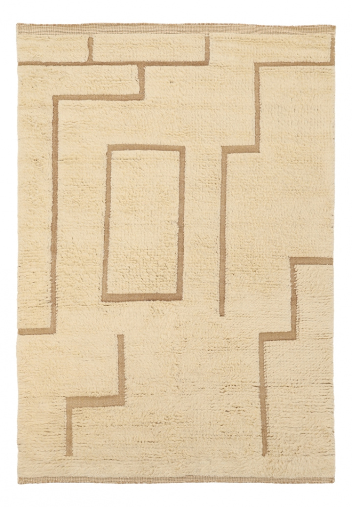 Tappeto Rya \'Kiberg Lana Tessuta A Mano\' - Bianco nel gruppo Arredamento / Tappeti / Tappeti Ryam presso Reforma (V10200)