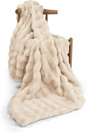 Coperta \'Aranga Bubble Throw\' 130x170cm - Beige