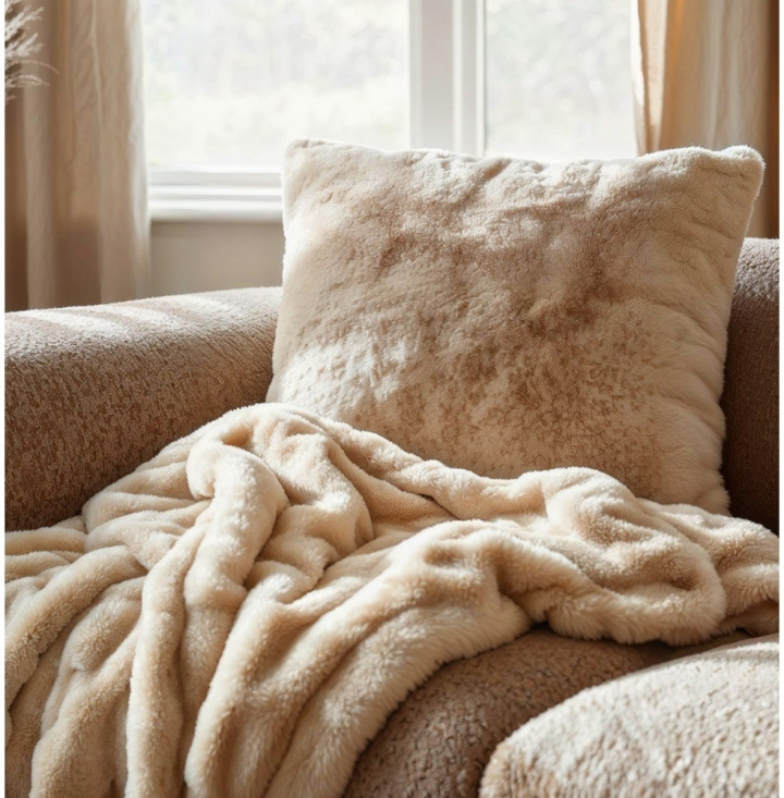 Fodera per cuscino \'Aranga Bubble\' 45x45cm - Beige nel gruppo Arredamento / Tessuti / Fodere per cuscini presso Reforma (V10201579)