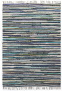Tappeto di stracci \'Home\' - Multicolore/blu