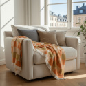 Plaid \'Audrey Check\' 130x170cm - Beige/giallo/arancione