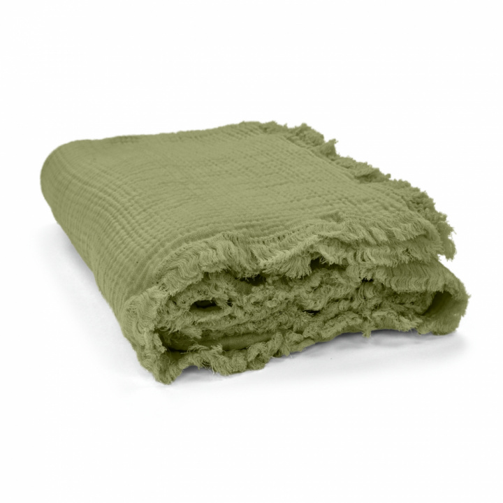 Coperta in mussola \'Dorena\' 130x170cm - Verde nel gruppo Arredamento / Tessuti / Plaid e coperte presso Reforma (V10201738)