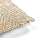 Fodera per cuscino \'Denisa Fishbone\' 45x45cm - Beige/bianco