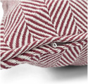 Fodera per cuscino \'Denisa Fishbone\' 45x45cm - Rosso/bianco