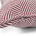 Fodera per cuscino \'Denisa Fishbone\' 45x45cm - Rosso/bianco