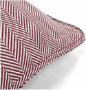 Fodera per cuscino \'Denisa Fishbone\' 45x45cm - Rosso/bianco
