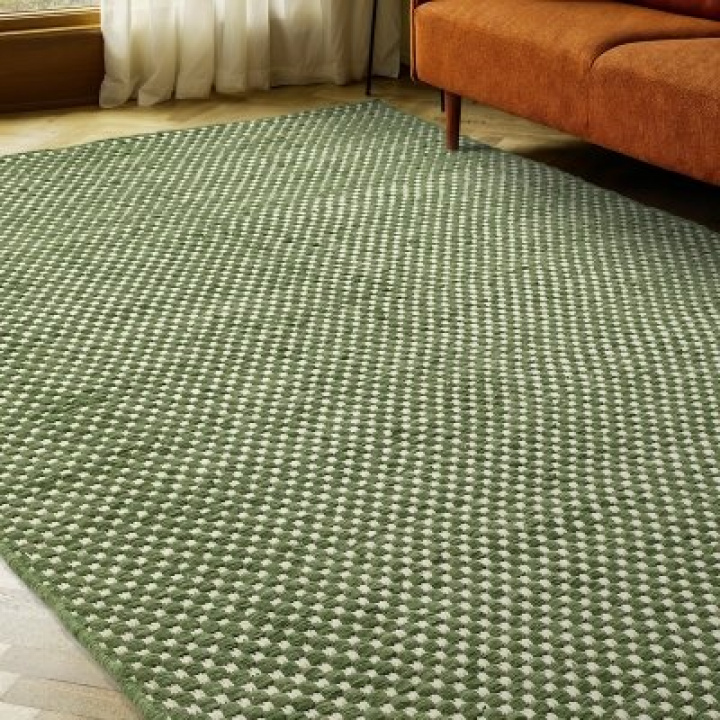 Tappeto di lana \'Ovelia\' - Verde/bianco nel gruppo Tappeti / Tappeti in lana presso Reforma (V10258)