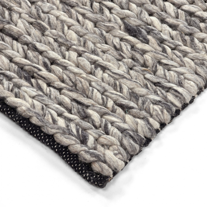 Tappeto di lana \'Talvia Braided Wool\' - Grigio scuro nel gruppo Arredamento / Tappeti / Tappeti in lana presso Reforma (V1029)