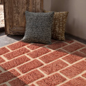 Tappeto \'Leknes Handknitted Wool\' - Terracotta