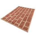 Tappeto \'Leknes Handknitted Wool\' - Terracotta