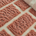 Tappeto \'Leknes Handknitted Wool\' - Terracotta