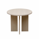 Tavolino \'Créme\' Rotondo 55 cm - Bianco pigmentato