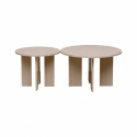 Tavolino \'Cr&eacute;me\' Rotondo 75 cm - Naturale
