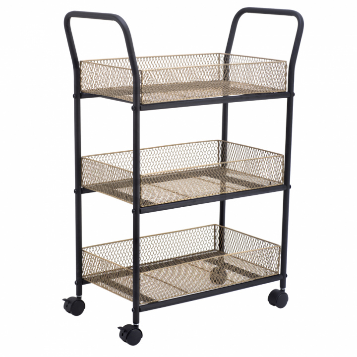 Carrello da cucina \'Nät\' - Nero/Legno nel gruppo Mobili / Tavoli / Carrelli e tavoli da servizio presso Reforma (WS-C1003)