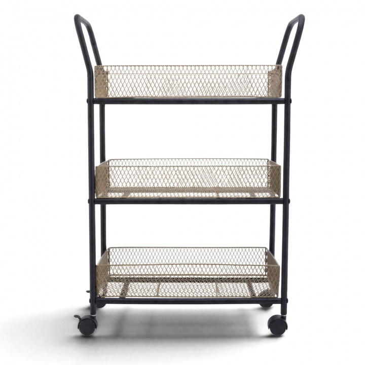Carrello da cucina \'N&auml;t\' - Nero/Legno nel gruppo Mobili / Tavoli / Carrelli e tavoli da servizio presso Reforma (WS-C1003)