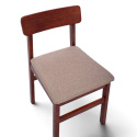 Sedia \'Ålesund\' - Noce/Beige