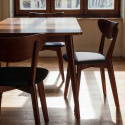 Sedia \'Sirdal\' - Noce/Grigio scuro