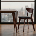 Sedia \'Sirdal\' - Noce/Grigio scuro