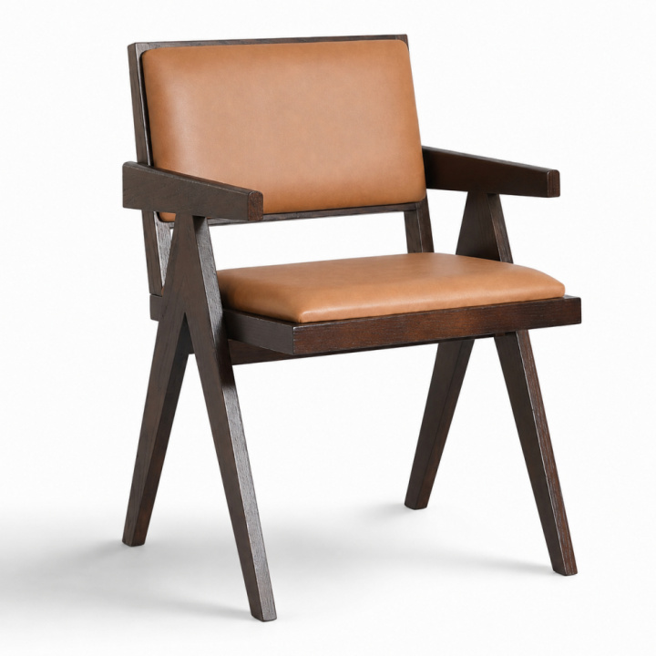 Sedia con braccioli \'Jean\' - Rovere marrone/Marrone nel gruppo Mobili / Mobili per sedersi / Sedie presso Reforma (WS-RT02-walnut)