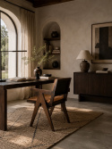 Sedia con braccioli \'Jean\' - Rovere marrone/Marrone