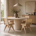 Sedia \'Jean\' - Rovere sbiancato/Beige