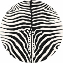 Tappeto rotondo \'Zebra\' 120cm - Nero/Bianco