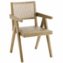 Sedia \'Wooden rattan\' - Naturale
