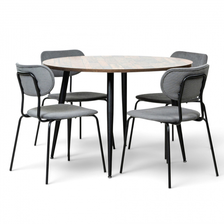 Gruppo di tavoli \'Runt Kungsholmen\' - 1 Tavolo & 4 Sedie nel gruppo Mobili / Tavoli / Gruppi da pranzo presso Reforma (matgrupp23)