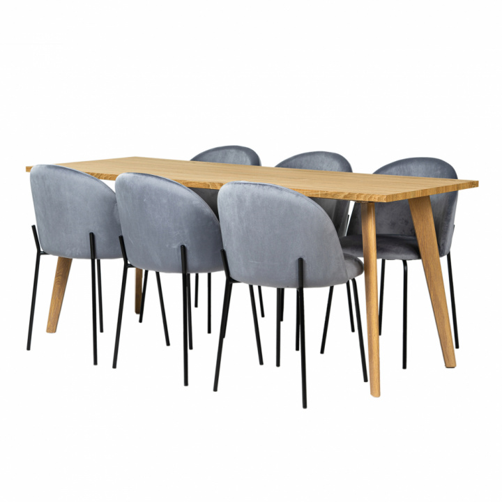 Gruppo pranzo \'Nordisk Elegant\' - 1 Tavolo & 6 Sedie nel gruppo Mobili / Tavoli / Gruppi da pranzo presso Reforma (matgrupp35)