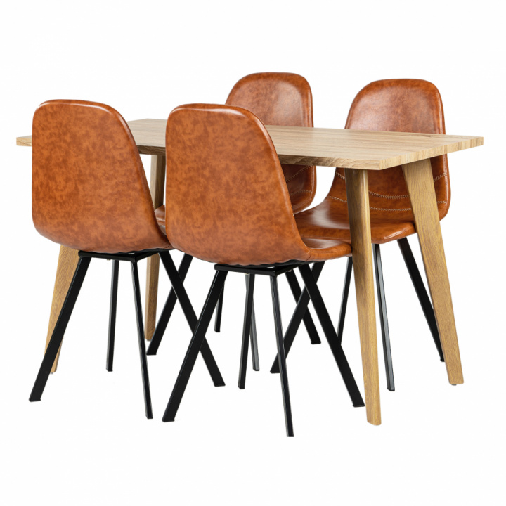 Gruppo pranzo \'Nordisk Carrie\' - 1 Tavolo & 4 Sedie nel gruppo Mobili / Tavoli / Gruppi da pranzo presso Reforma (matgrupp37)