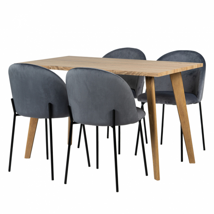 Gruppo pranzo \'Nordisk Elegant\' - 1 Tavolo & 4 Sedie nel gruppo Mobili / Tavoli / Gruppi da pranzo presso Reforma (matgrupp38)