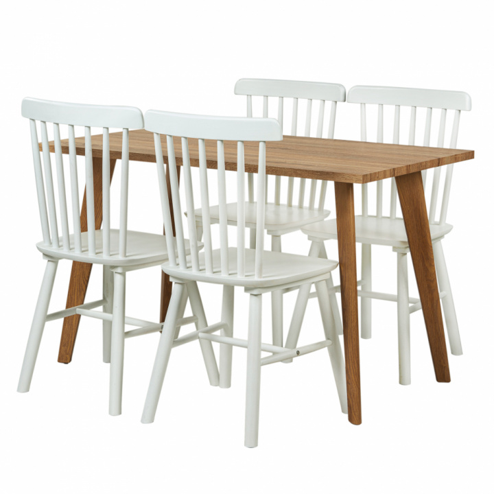 Gruppo pranzo \'Nordisk Elsa\' - 1 Tavolo & 4 Sedie nel gruppo Mobili / Tavoli / Gruppi da pranzo presso Reforma (matgrupp42)